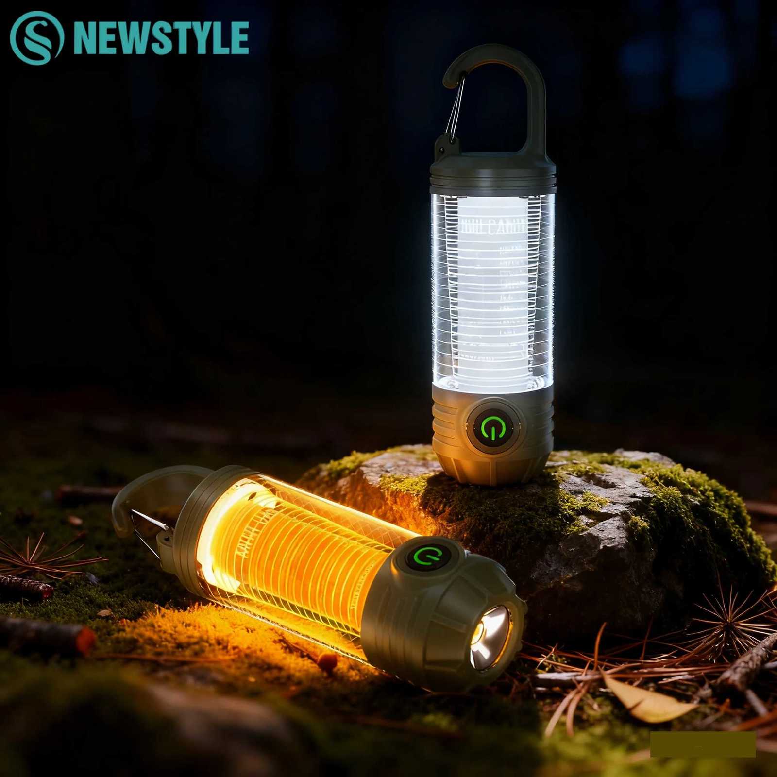 Rechargeable LED Camping Lantern Flashlight USB Charging Waterproof Night Light Outdoor Hiking Night Hanging Lamp Travel M251115