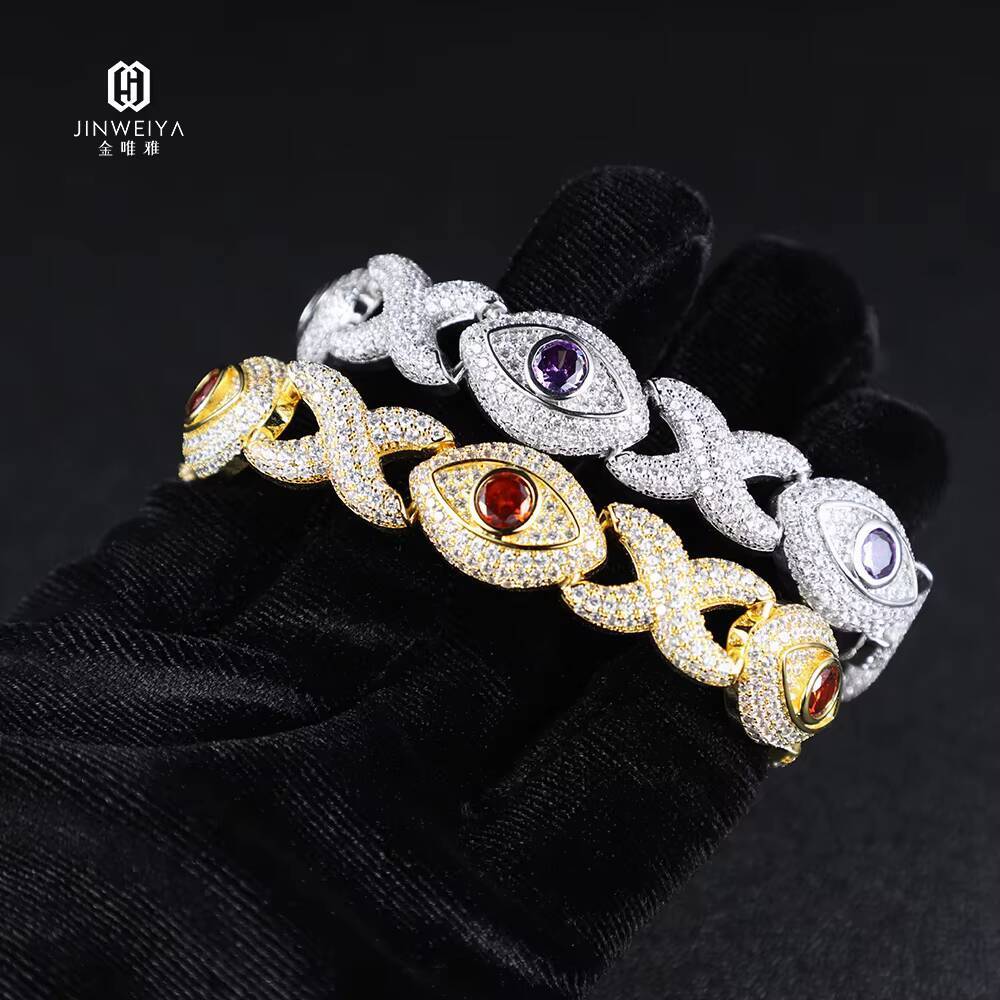 18K Gold Plated Luxury Diamond Iced Out Bracelet New Design Hip Hop Style Zircon Stone for Men and Women