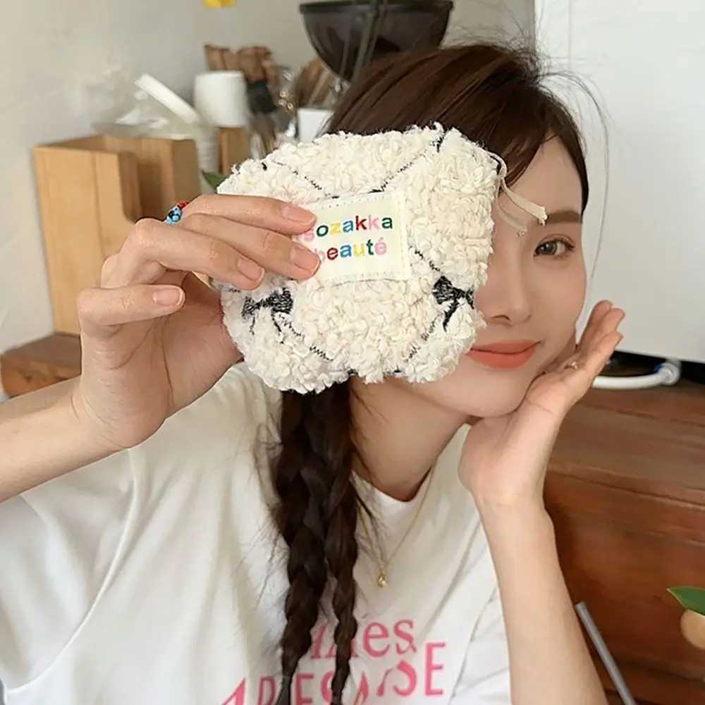 High quality cashmere makeup bag storage bag portable makeup bag travel organizer coin walletXJ250415