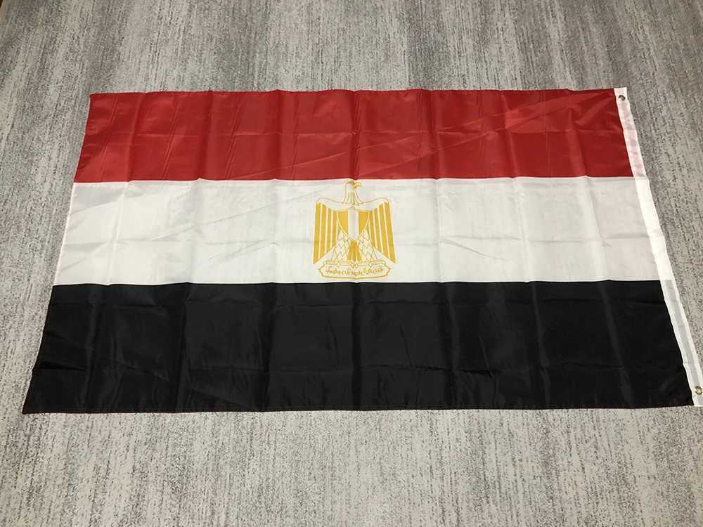 Egyptian flag 150x90cm 3x5fts high-quality polyester pendant banner Egyptian flag for home decoration S25415