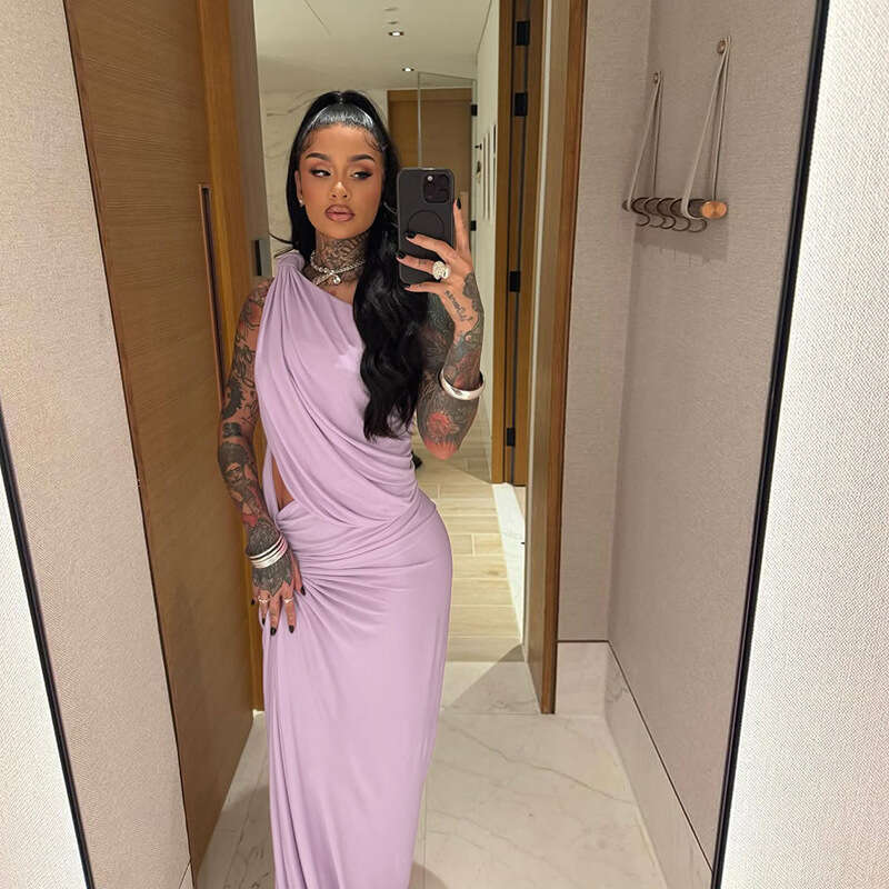 Women's Wear Spring/Summer New Women's Clothing Sweet And Fresh Fake Two Irregular Twisted Shoulder Sleeveless Open Umbilical Long Skirts