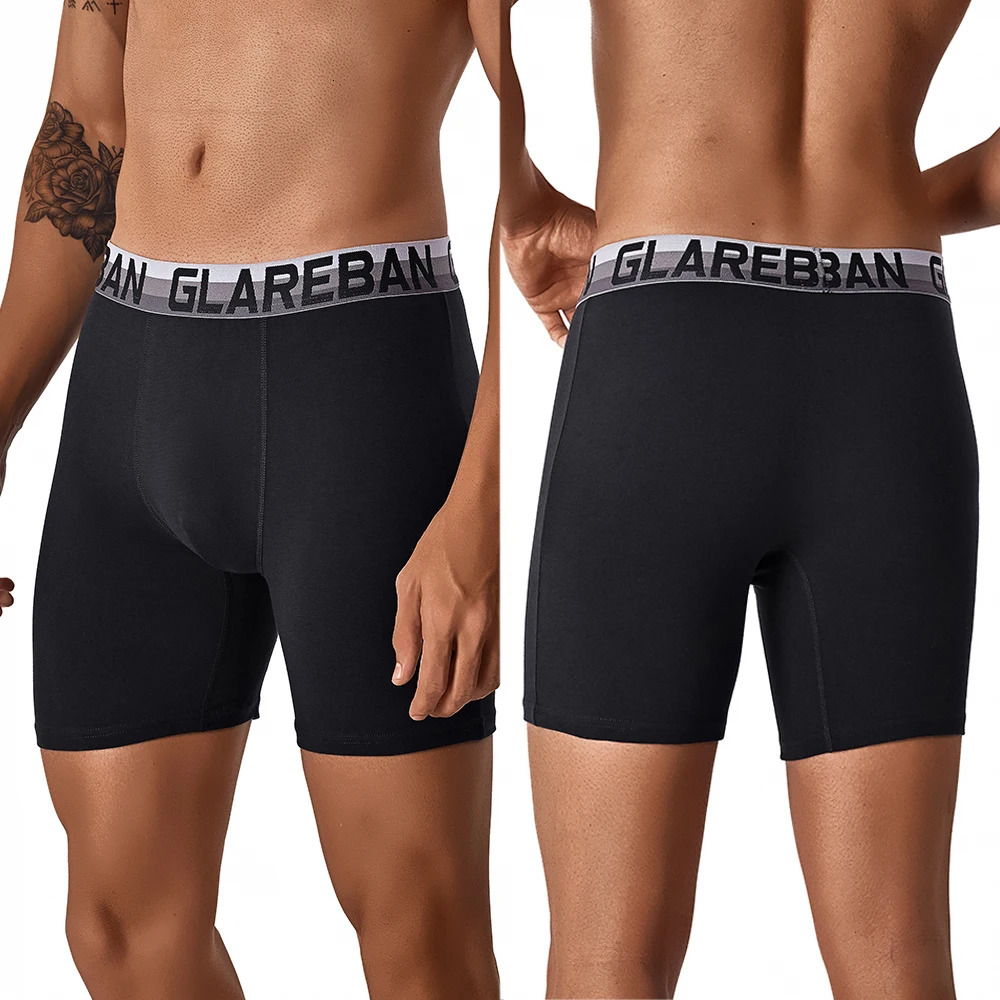 5pcs Set MidLong Cotton Boxer Shorts Men Underwear Male Underpants for Homme Boxershorts Slips Soft Panties Briefs 251103