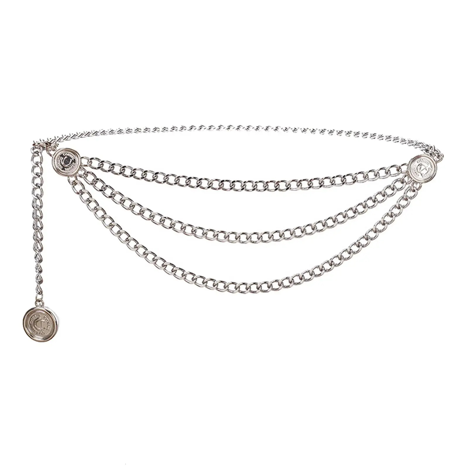 Waist Chain Belt Multilayer Delicate Retro Flexible Buttons for Bridal Women 250414