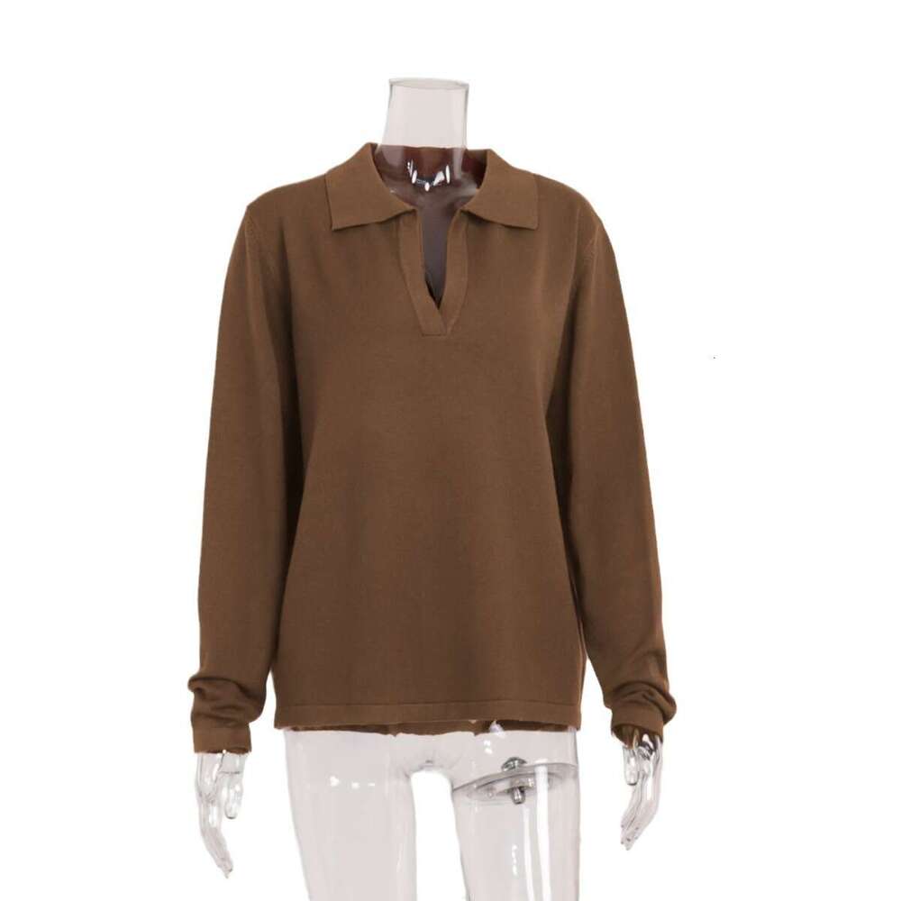 hoodie Mmwomen's Wear Polo Collar Autumn/Winter Casual Versatile Knitted Pullover Sweater For Women jacket