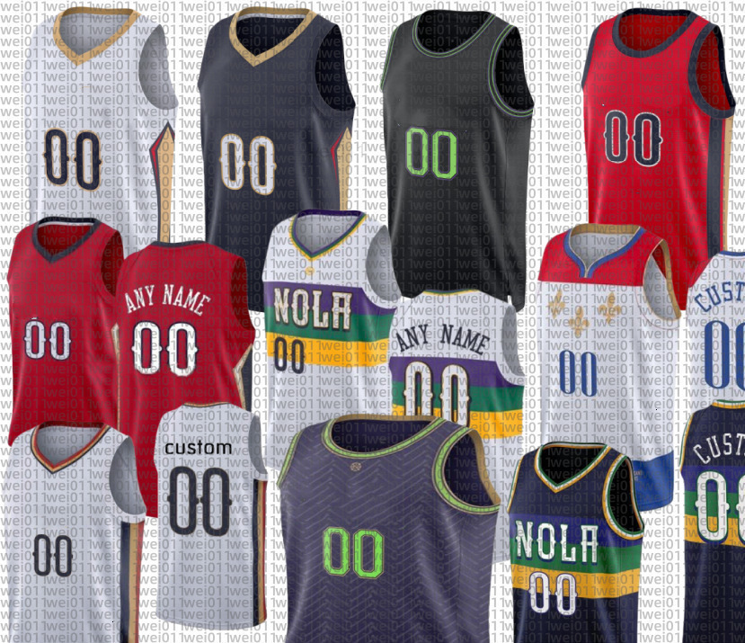 1 Zion Williamson Trey Murphy III Derik Queen Dejounte Murray Saddiq Bey Jeremiah Fears Jordan Poole Herbert Jones Bryce McGowens Karlo Matkovic Basketball Jersey