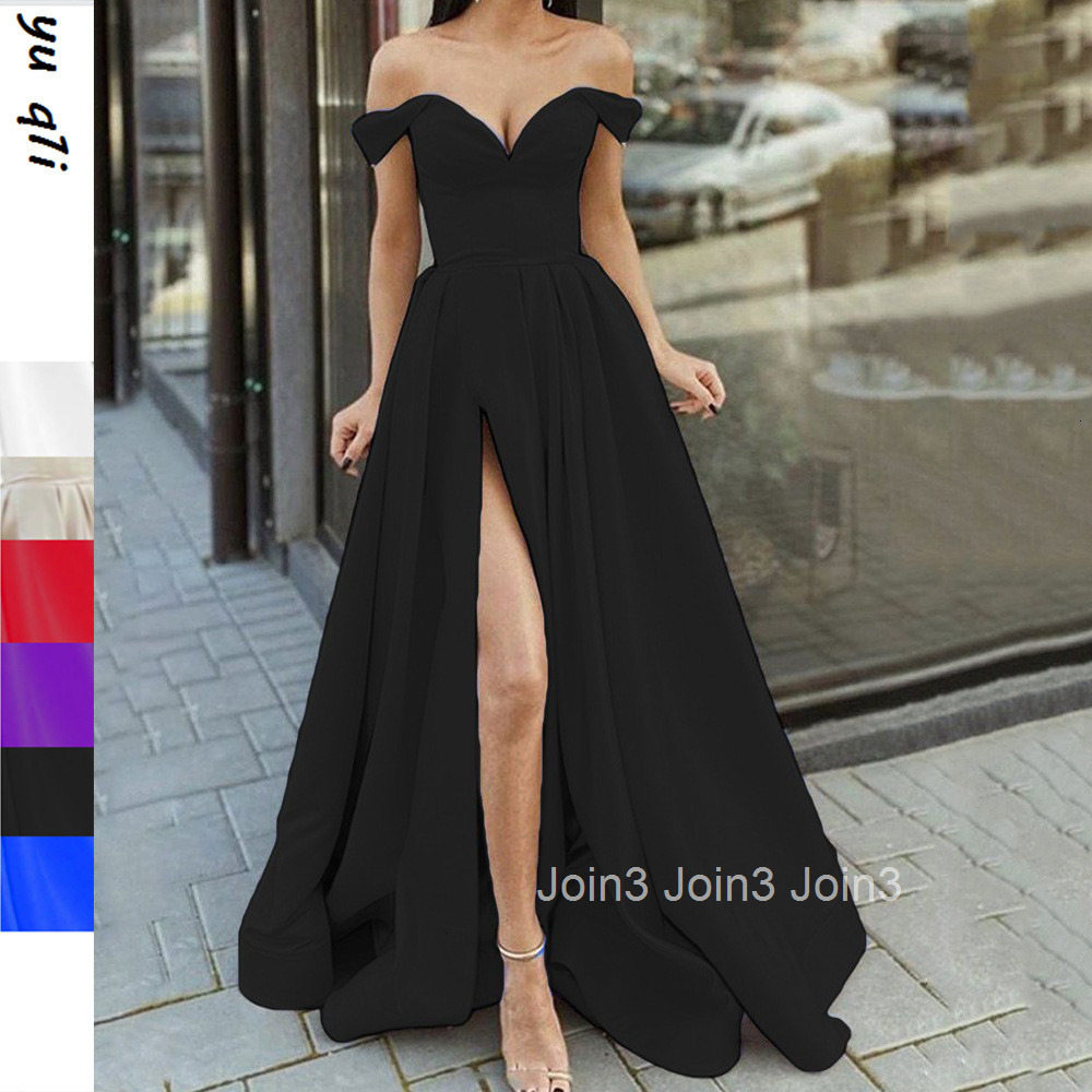 2025 Spring New Womens Multi Color Strapless V-neck Backless Large Swing Dress with Split Sleeveless Skirt