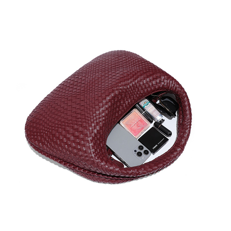 Free shipping designer bags Hand-woven Women's Casual Handbag Soft PU Leather Underarm Shoulder Bag Weave casual and fashionable bags