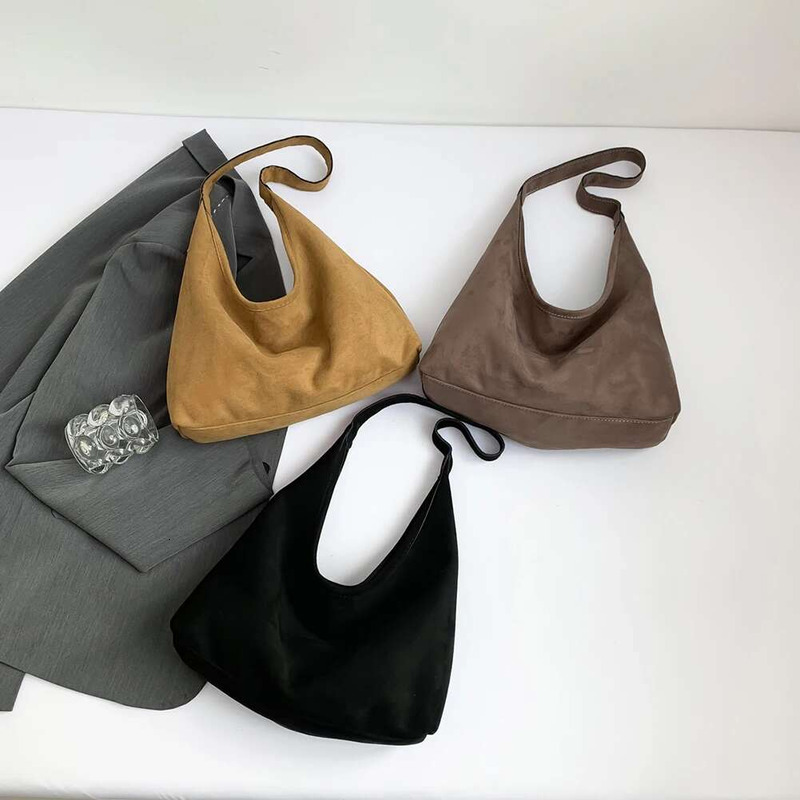 Women Faux Suede Fashion Large Capacity Patchwork Shoulder Designer Tote Handbag Outdoor Travel Bag