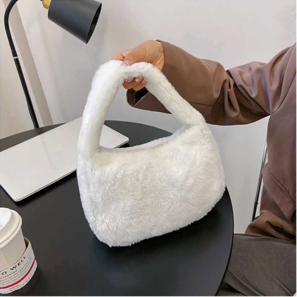 Stylish Leopard Pattern Tote Bag Soft Plush Handbag Underarm Shoulder Bag WomenS Casual Armpit Bag Lipstick Key Bag TrendyW251115