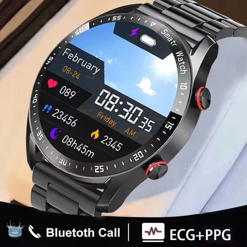 ECG+PPG BT Call Smart Watch Men Laser Health Blood Pressure Fitness Sports Watches Man Sports Waterproof Smartwatch T250415