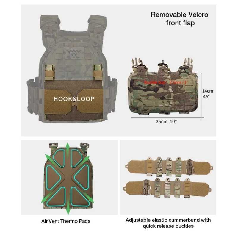 YAKEDA Tactical Vest Outdoor Hunting Plate Carrier Protective Adjustable Vest Airsoft Carrier Combat Equipment XJ250730XJ251114