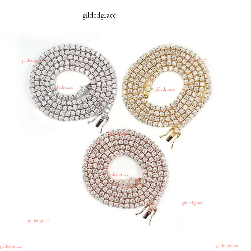 Custom hip hop Jewelry necklace 6mm 8mm Hip hop Sterg Sier hiphop Fashionable man chain VVS Moissanite Tennis Chain