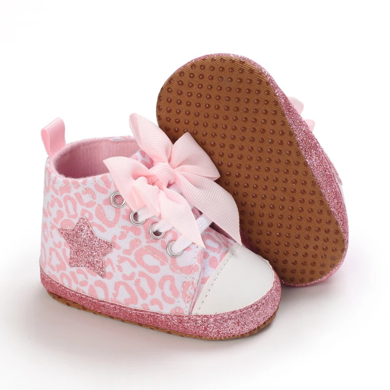 Warren Sina born Boy Girl Shoes First Walker Baby Shoes Soft Non Slip Sole Lovely Bow Casual Canvas Children Shoes 250415