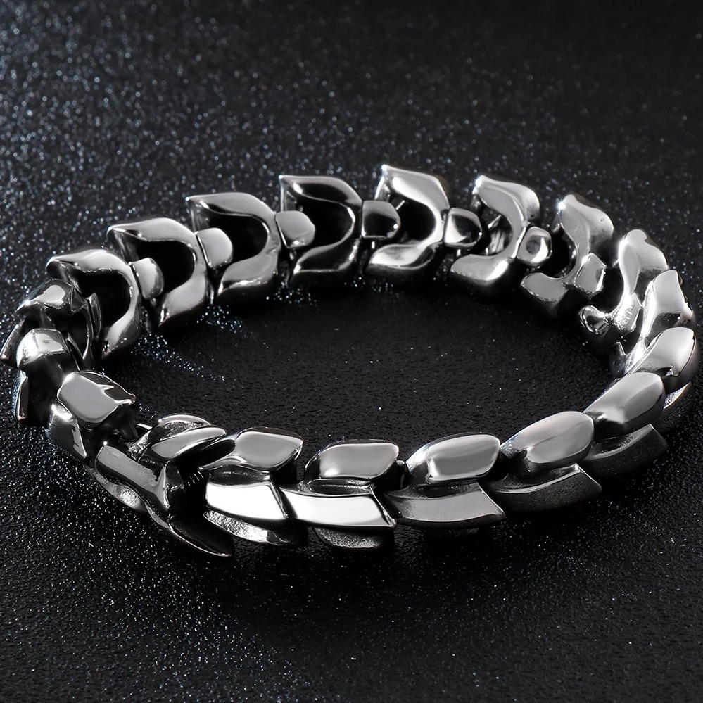 Big Size 20/22/24CM Long Heavy Stainless Steel Bracelet Men Link Chain Mens Bracelets Metal Bangles Massive On Hand Jewelry 250414