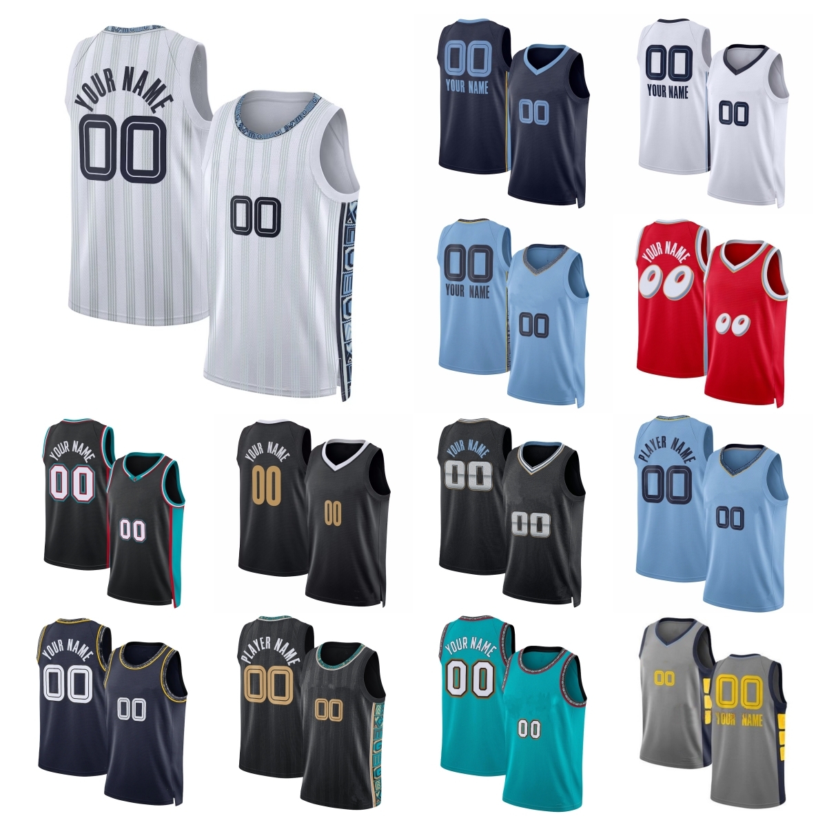 Jaren Jackson Jr. Jersey City Basketball Javon Small Olivier-Maxence Prosper John Konchar GG Jackson PJ Hall Ja Morant Cedric Coward Santi Aldama Jock Landale