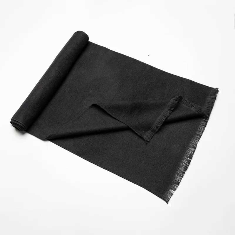 Luxury Solid Color Cashmere Scarf Winter Warm Neckerchief Pashmina Navy Black Shawl Scarf for Men Casual Business Scarves Echarpe Wraps Y251115