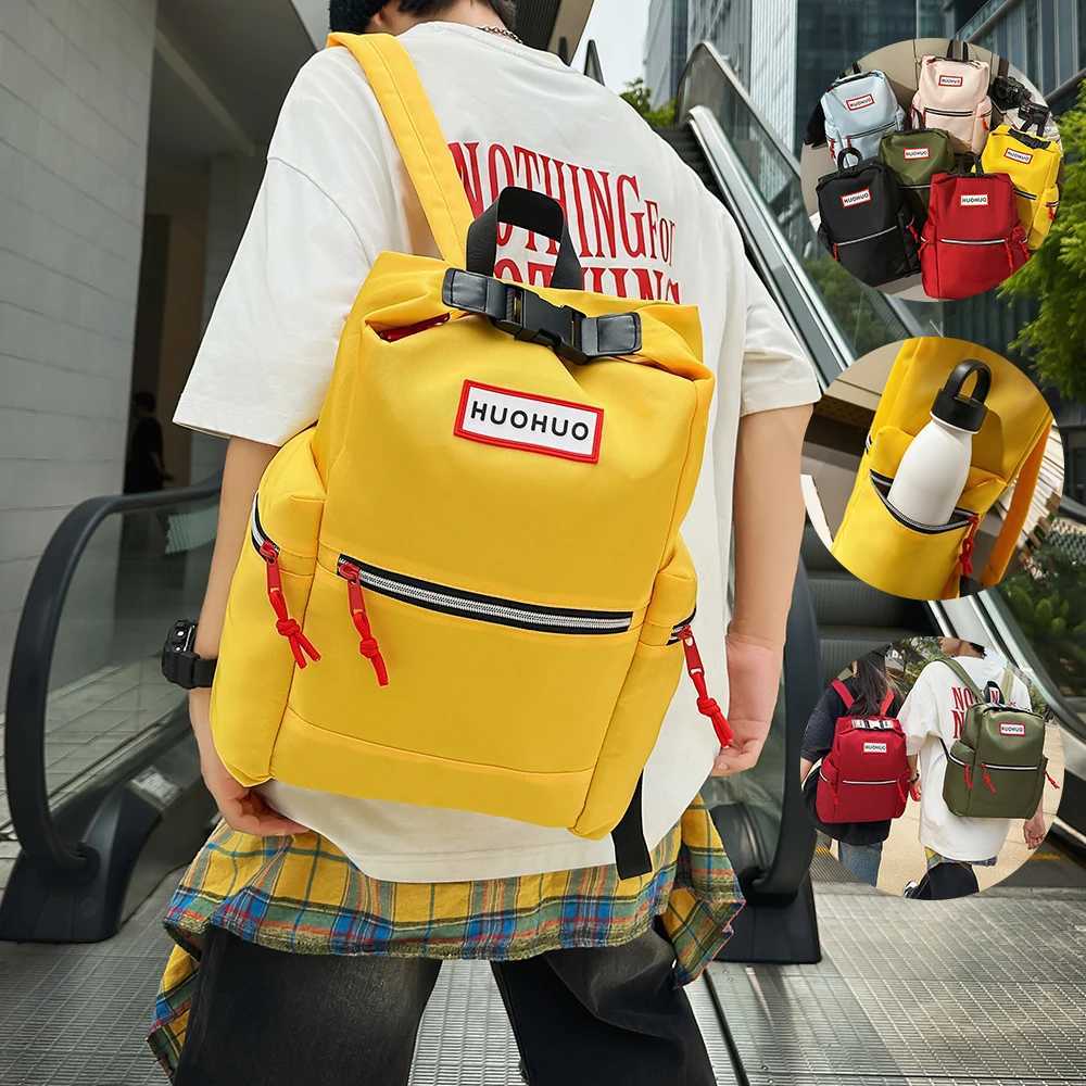 New Trendy Backpack for Outdoor Travel Waterproof Hiking Bag Commuter Couples Top Button Computer BackpackW251114