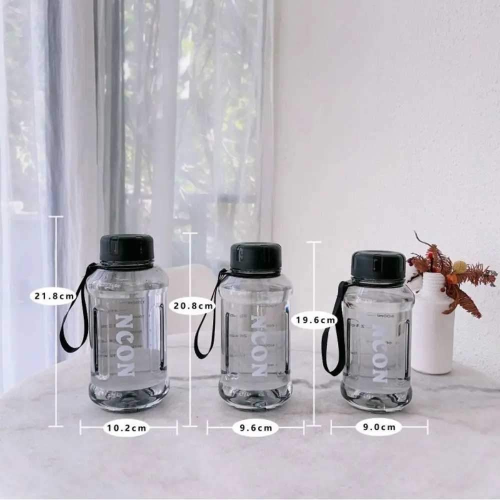 850/1100/1300ml Clear Water Bottle Portable Leakproof Large Capacity Travel Kettle Lightweight Water JugsW251114