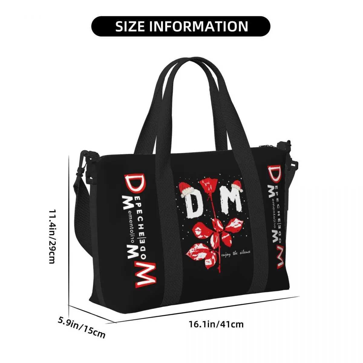 Customized Depeche Cool Mode Handbag Womens Large Capacity DM Gym Beach Travel Bag W250415