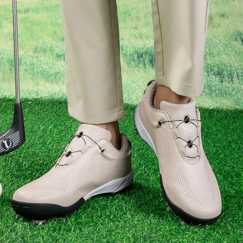 Mens and womens walking shoes professional lightweight lawn golf shoes comfortable and soft to wear breathable walking shoes 250411