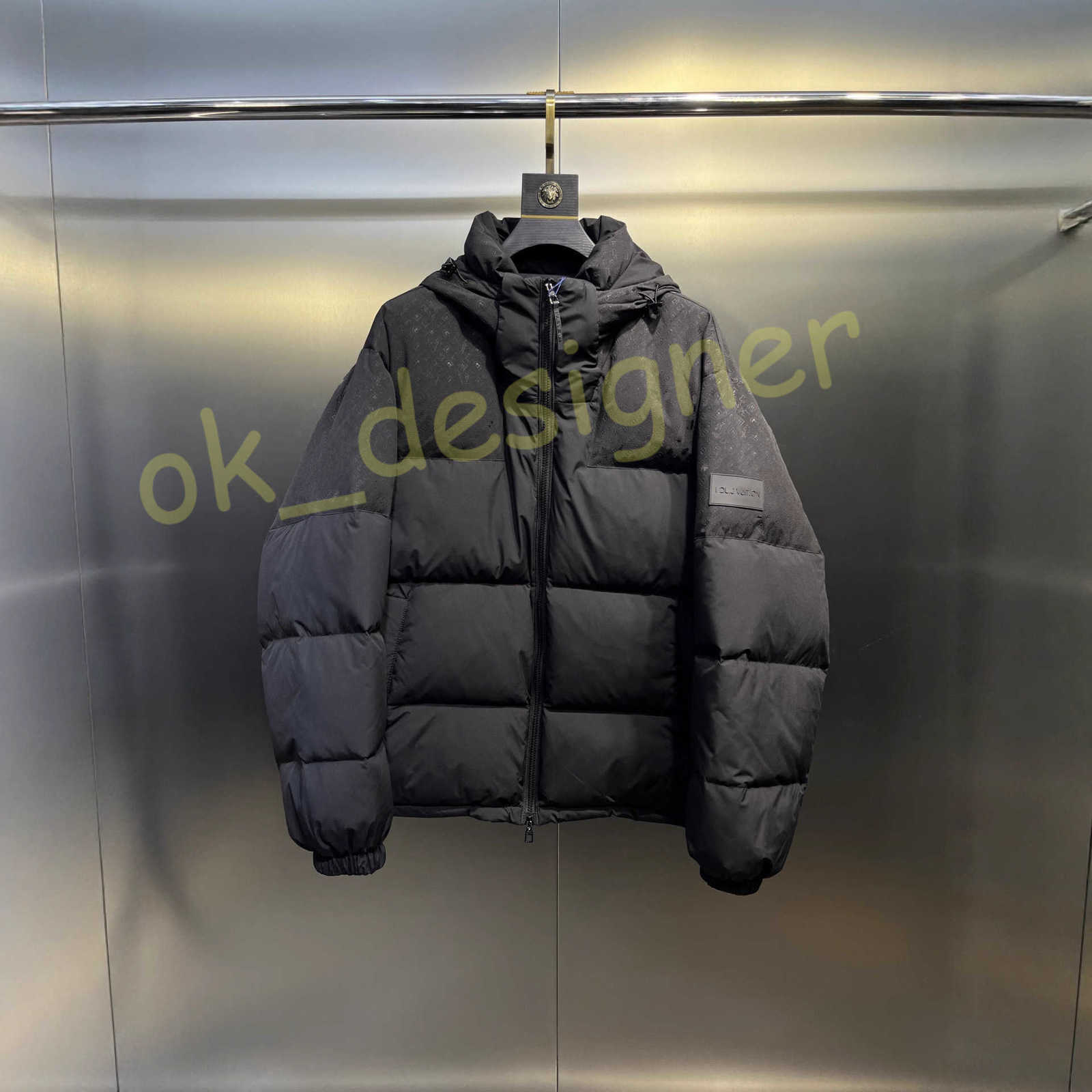 Designer Men's Down & Parkas High-Quality Original Label 2025FW Autumn Winter New 3D Embossed Hooded Down Jacket Unisex