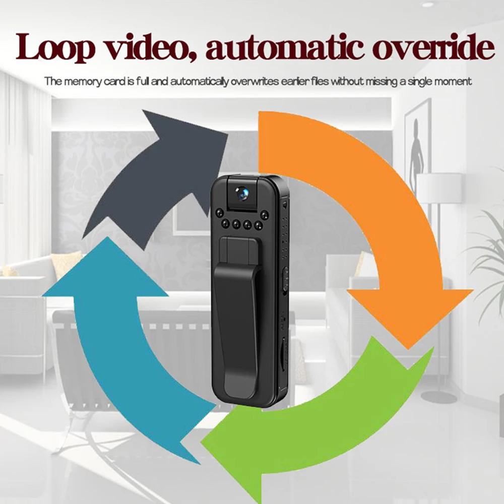 High definition 1080P mini portable camera small digital video recorder infrared night vision surveillance 250408