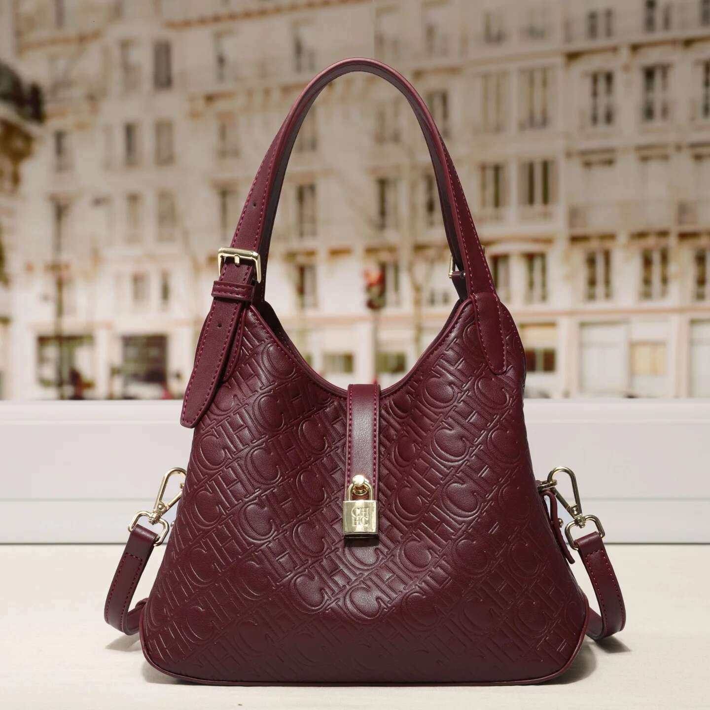 A For Classic Style Fashion Retro Craft New 2025 Women's Handbag Letter Printed Metal Accessories Large Capacity Solid Color