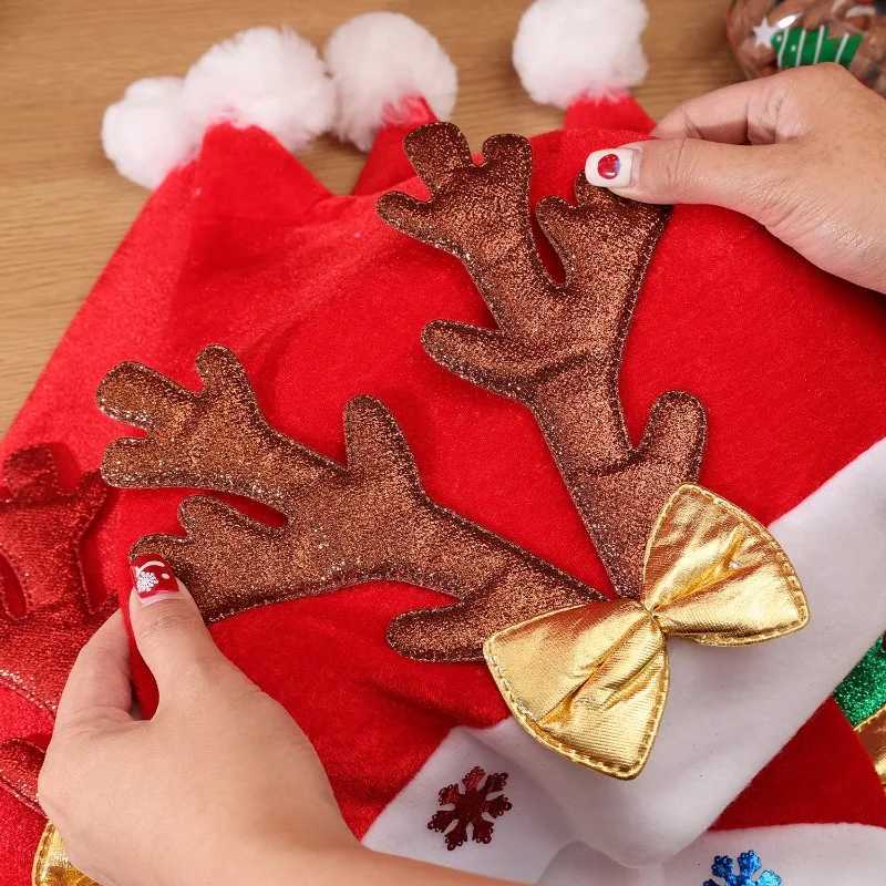 Christmas Hat Velvet Adult Deer Antler Bows Christmas Hats Home Festival Gathering Photography Decoration Props New Years Gift Y251115