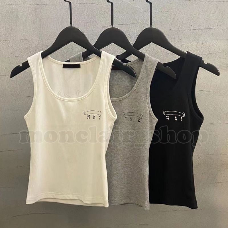 2025 new tank top women designer vest chrome letter halter vest slim sleeveless bottom vest yy