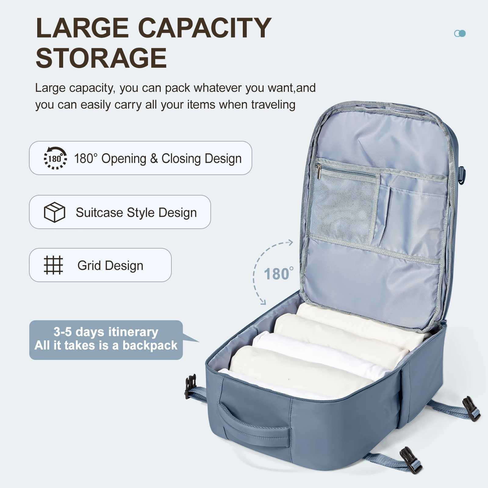 Laptop Bag Travel Backpack for Women Large Capacity Easyjet Carry-Ons 45x36x20 Backpack Ryanair 40x20x25 Mens Cabin BackpackW251114