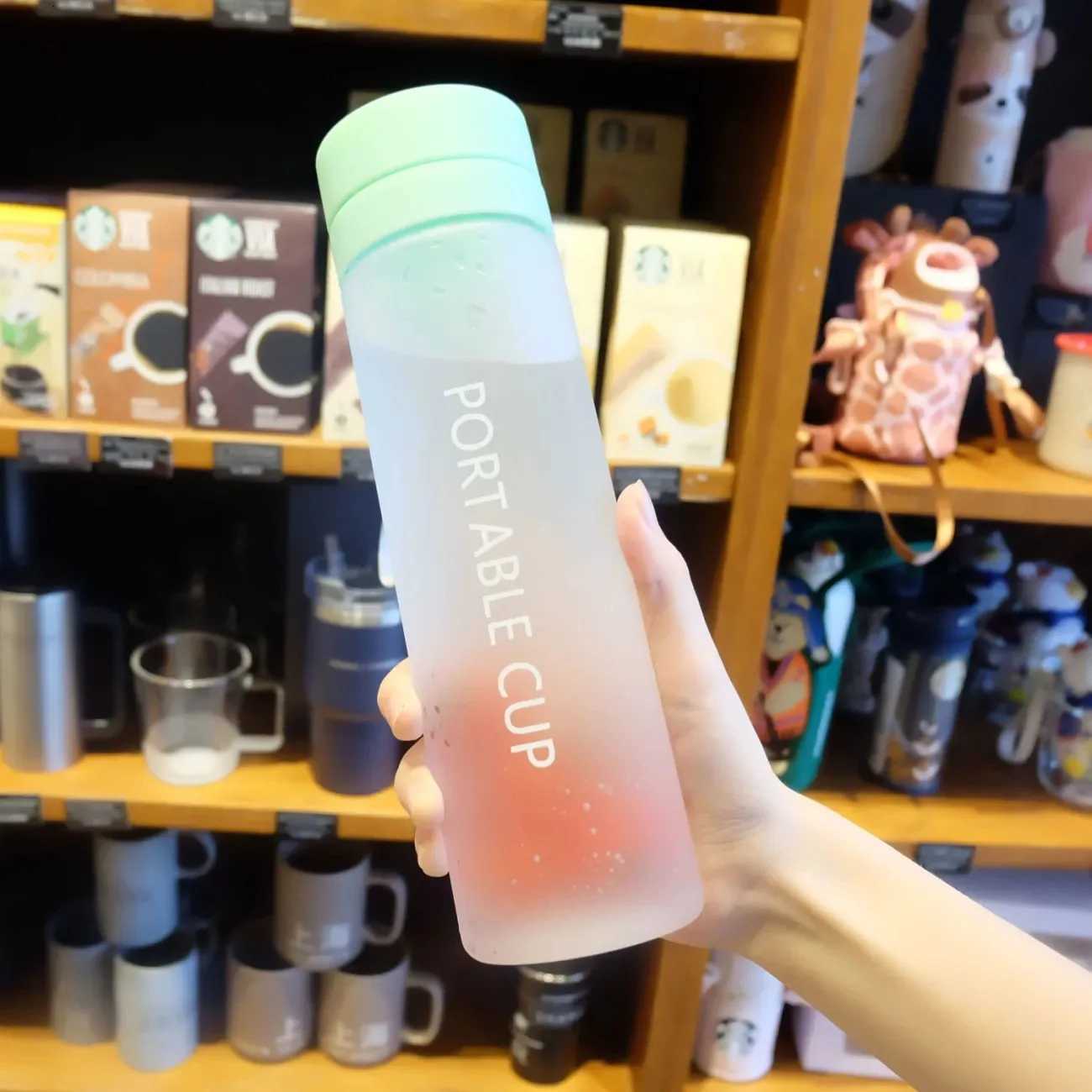 Newest Water Bottle Large 800ML Portable Outdoor Sport Safety Solid PC Plastic Tea Coffee Cup Birth Gift Men Couple DrinkingW251114