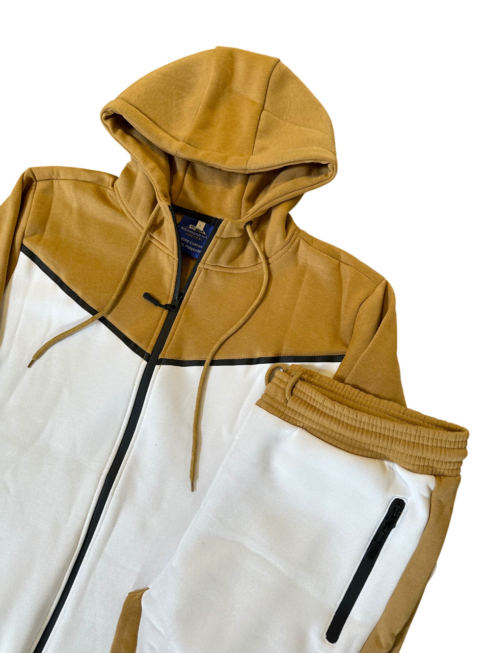 Warm Men's Soft Sweat Jacket & Sweatpants Fleece Sweatsuit &