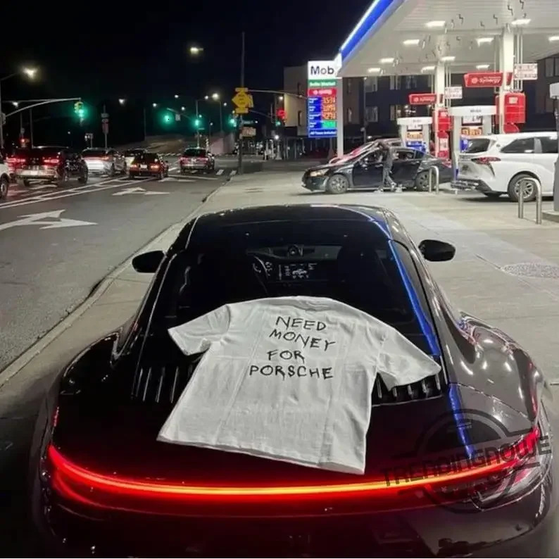 Short-sleeved T-shirt funny graffiti street retro European and American letters men and women printed trendy English y2k tops 250415