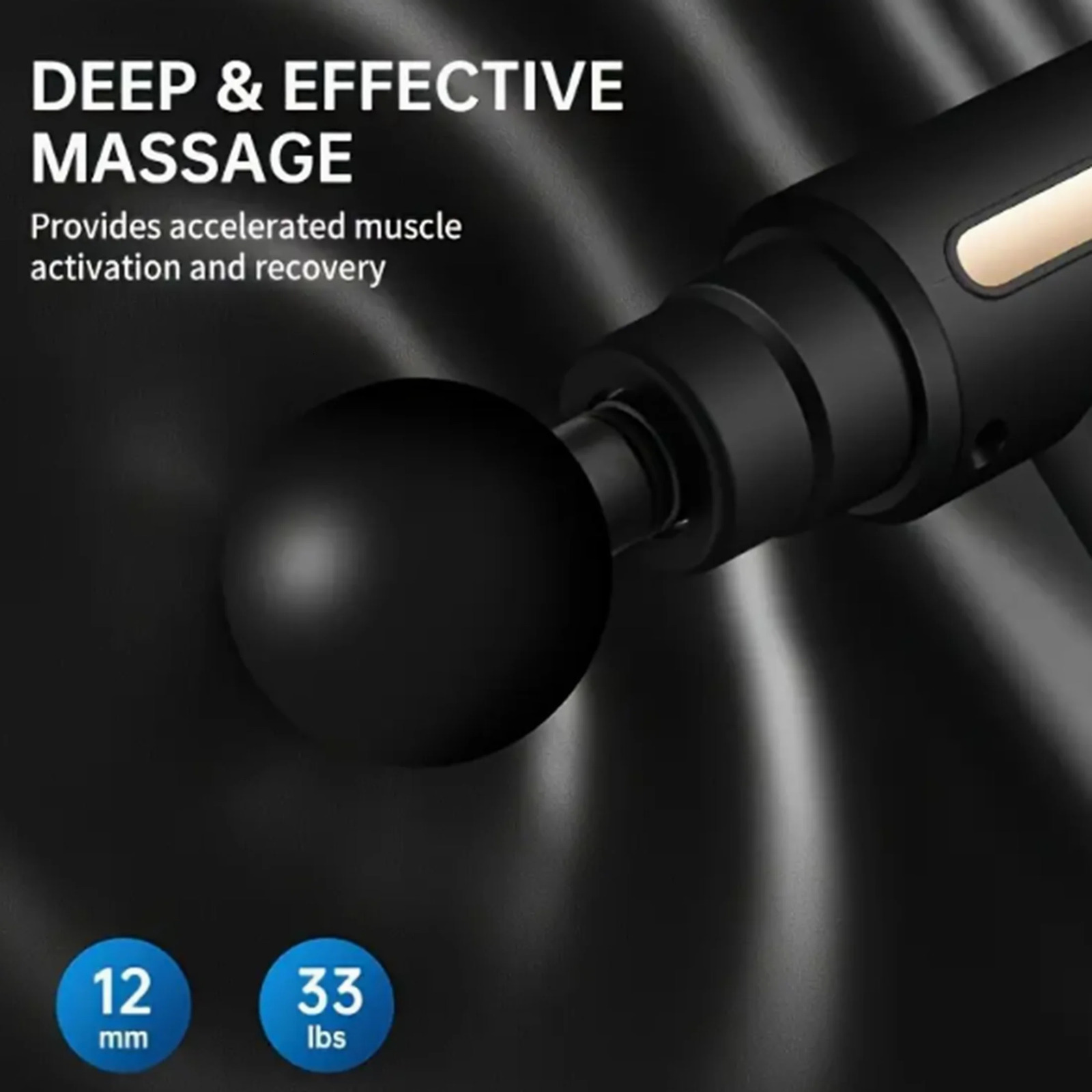 1pc Premium Massage Gun - Quiet Noise Reduction Multiple Speed Settings for Myofascial Release and Muscle Recovery 250409