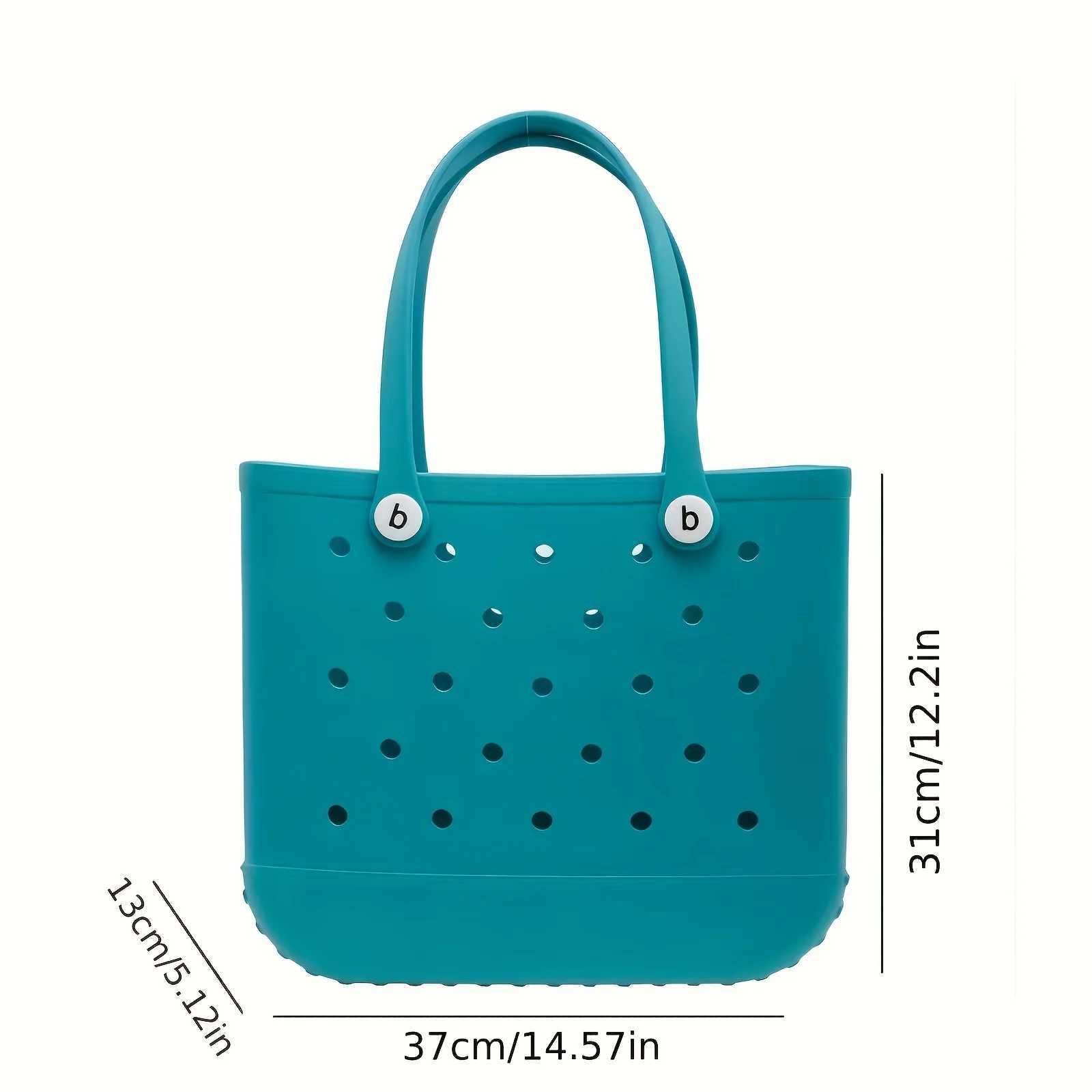 Sturdy stylish durable waterproof beach bag fashionable rubber handbag beach boat swimming sports shopping portable W250415