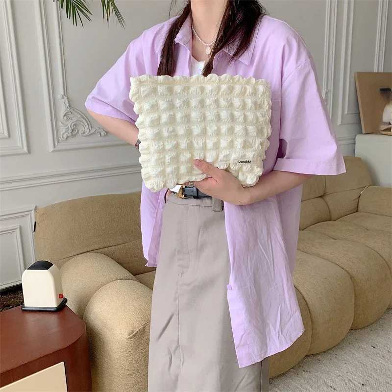 Korean Fi Girl Candy Color Makeup Bag Large Capacity Makeup Storage Bag Zipper Makeup Bag Pink Cluh Beauty BoxXJ250415