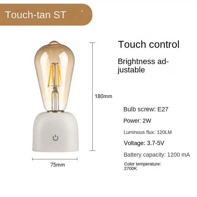 LED Night Light Battery Powered Bulb Lamp Desktop Office Light Retro Bulb Shape Night Light For Baby Room Bedroom Corridor Lamp C251115