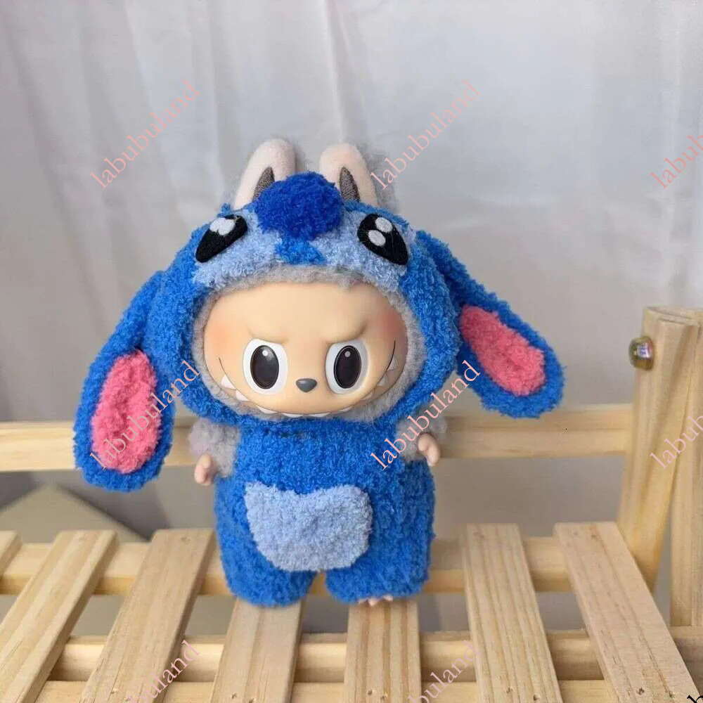 Second Generation Sitting Labubu Party Vinyl 17cm Stitch Doll Clothes
