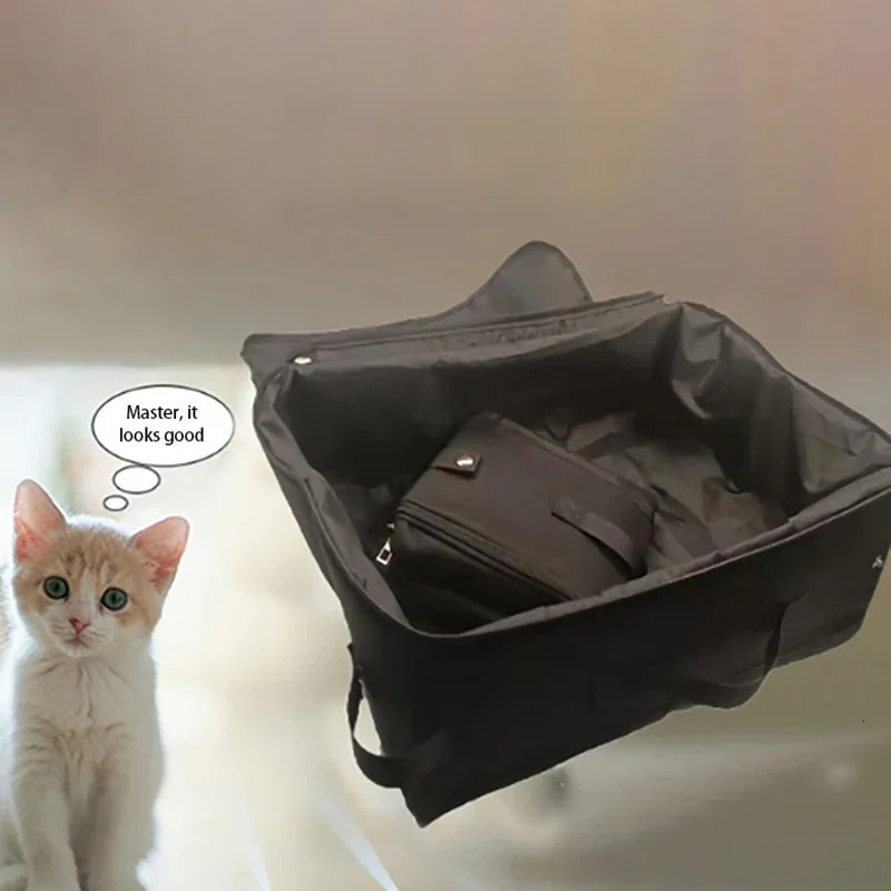 Foldable Cat Litter Box Portable Folding Pet Supplies Dog Toilet Doghouse Waterproof Cat Litter Box for Travel Home Outdoor Car 250414