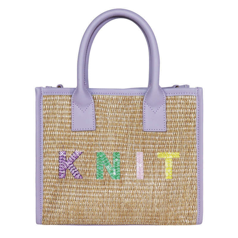 Handmade Beach Bag Single Shoulder Mat Cotton Thread Lafite Rattan French Handmade Grass Woven Bag, Beach Bag For Women Kq2