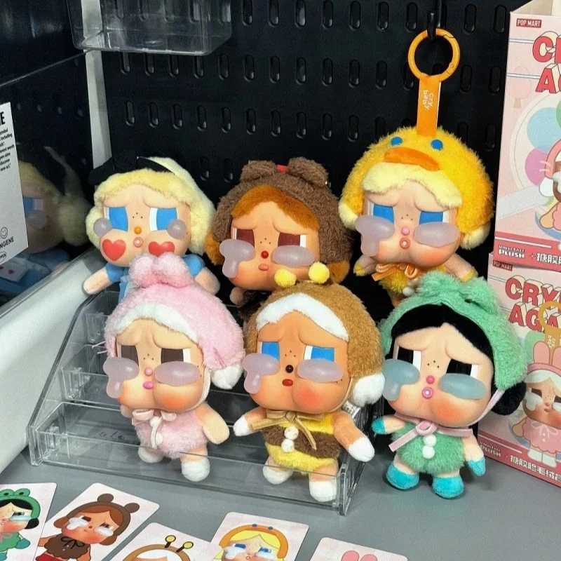 Real 13cm Baby Crying Series Mystery Box Vinyl Base Plush Doll Pendant Decorative Fan Series Childrens Birthday Gift X250415