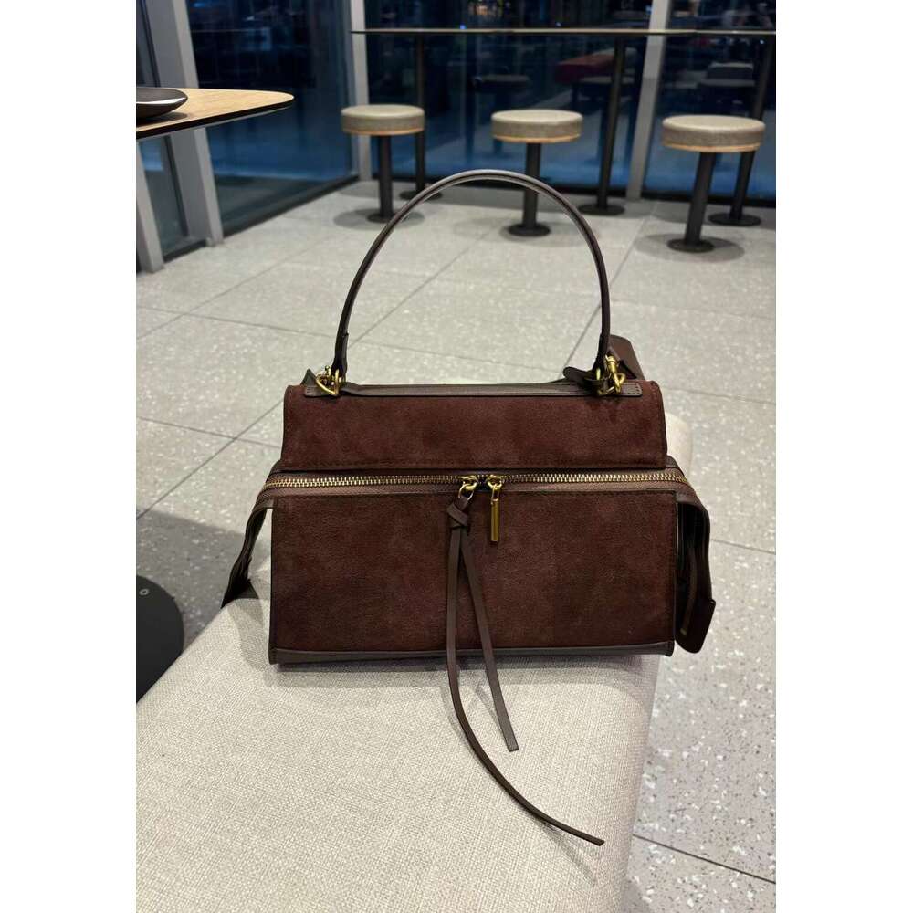 Mm Women's Bags Advanced Matte Leather Large Capacity Tote Handbag For Women, New Suede Versatile Commuting Single Shoulder Diagonal Cross Bag Tr