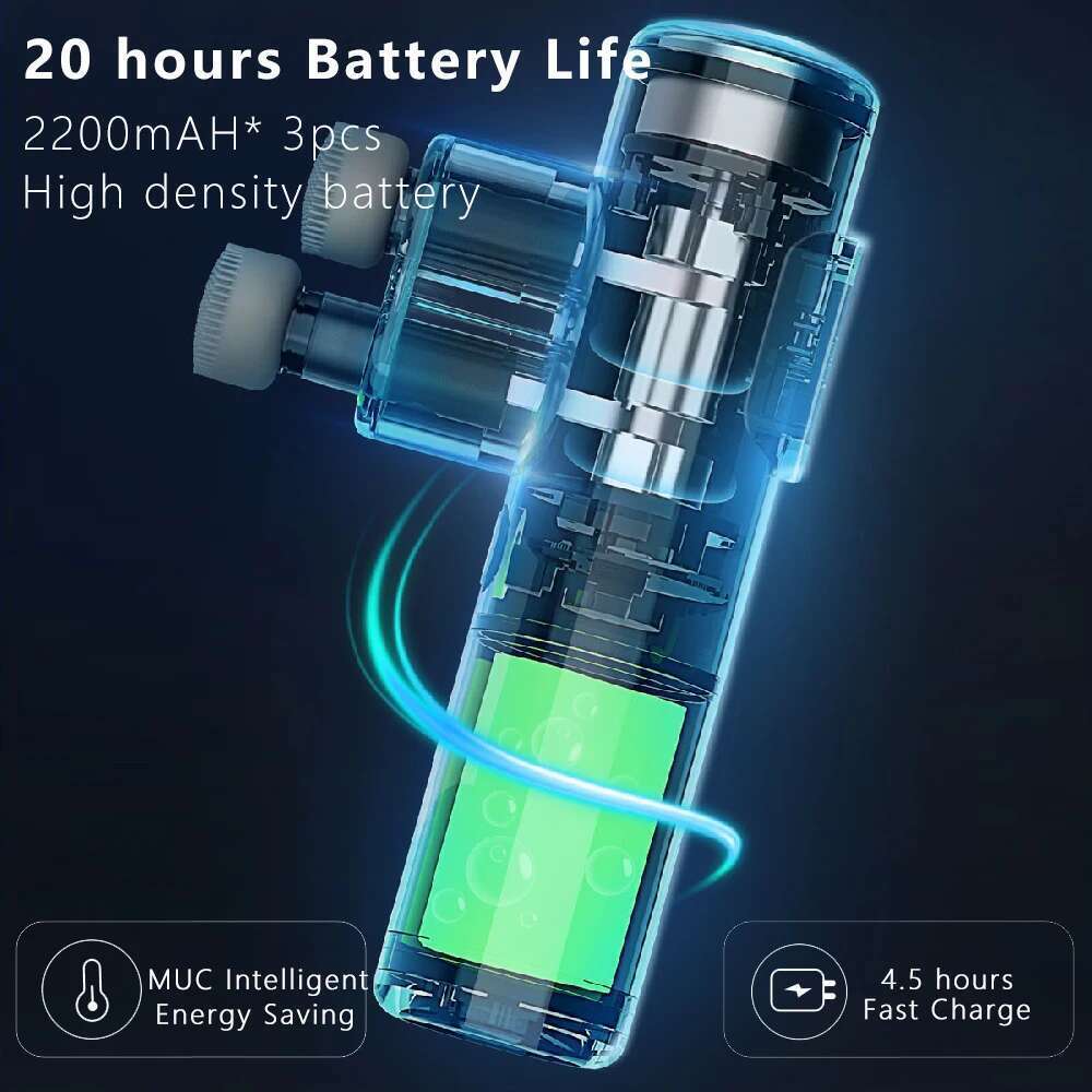 KICA 3 Double Head Massage Electric Body Professional Fiess Muscle Gun Deep High Frequency Percussion Massager