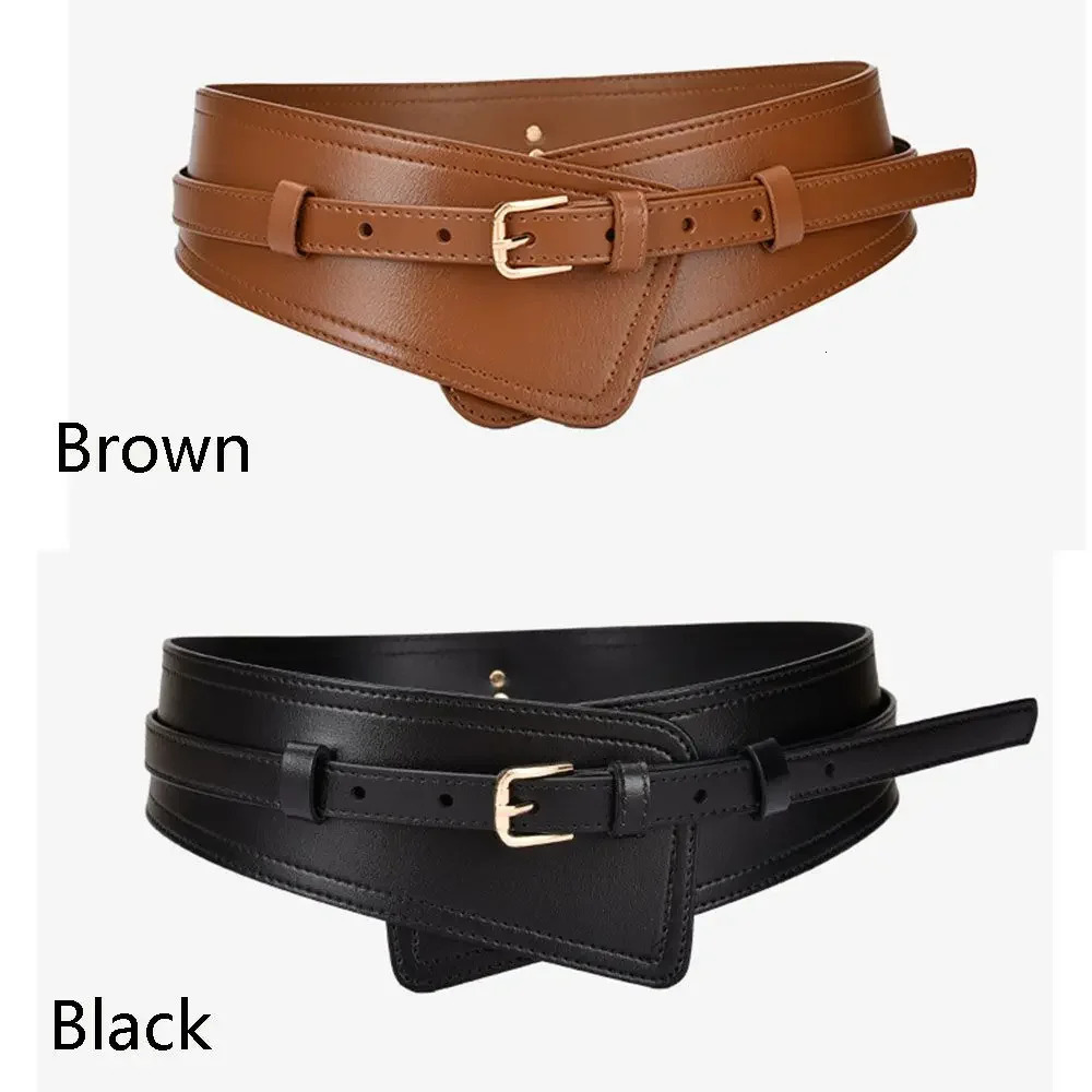 Girls Slimming Sweater Overcoat Belts For Women PU Leather Apparel Accessories Waistband Wide Belts Cummerbunds Waist Belt 251114 - view 6
