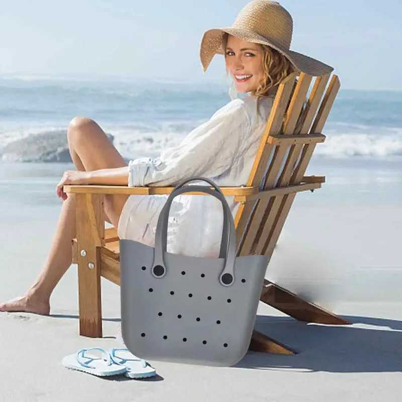 Summer EVA handbag summer waterproof handbag large capacity womens handbag vacation beach bag womens shoulder bag W250415