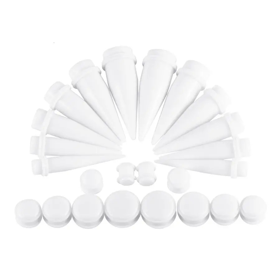 24pcs/lot Acrylic Big Gauges Kit Spiral Ear Taper Tunnel Plug 00G-20mm Ear Stretching Expander Kit Body Piercings Jewelry 250408