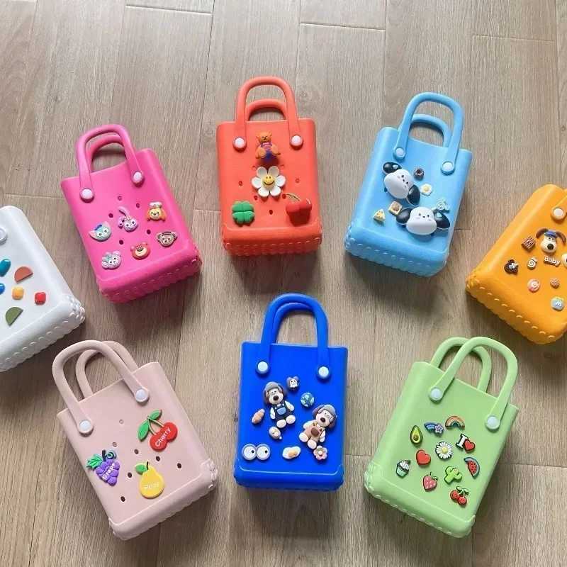 Handheld beach bag EVA waterproof summer swimming pool shoulder bag Portable cartoon fashion cross body bag Womens wallet EVA beach bag W250415