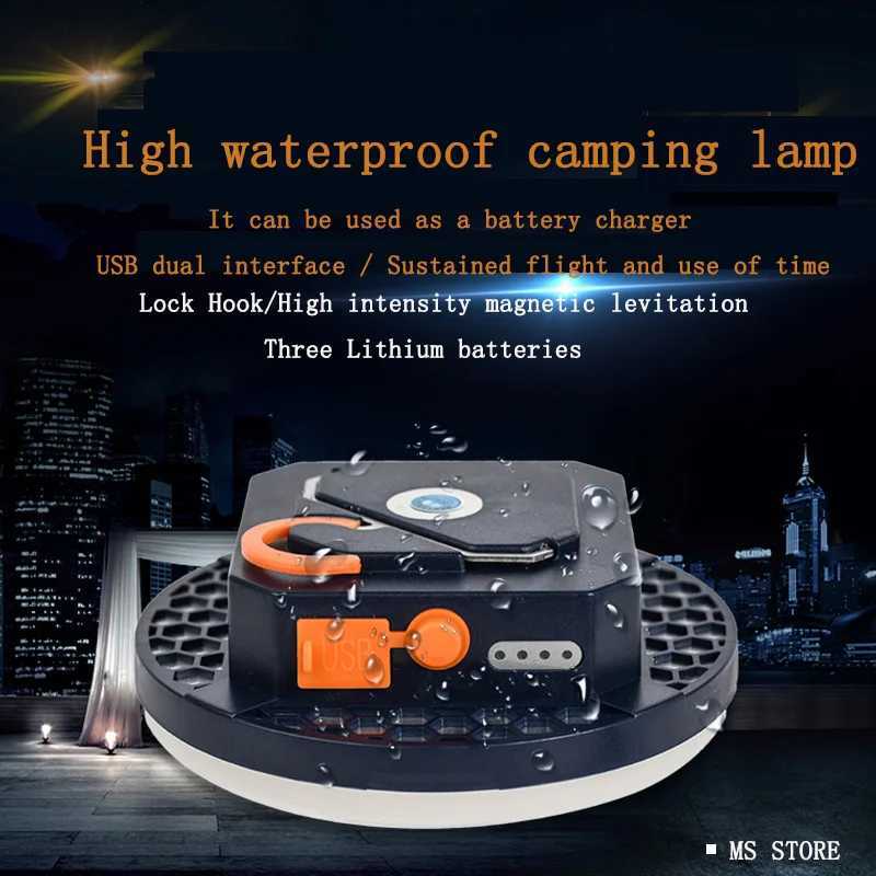 MOSLIGHTING Rechargeable Camping Lantern Magnet Flashlight Fishing Light Outdoor Work Repair Portable High Power Emergency LED M251115