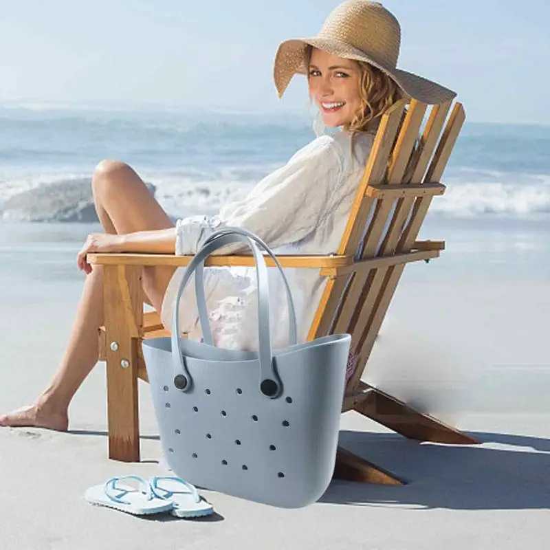 Summer EVA handbag summer waterproof handbag large capacity womens handbag vacation beach bag womens shoulder bag W250415