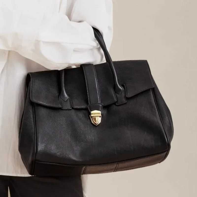 Handbag Briefcase Ladies Leather Retro Large Capacity Commuter Head Layer Cowhide Bags Soft Breathable SoftW251115